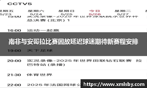 南非与安哥拉比赛因故延迟球迷期待新赛程安排