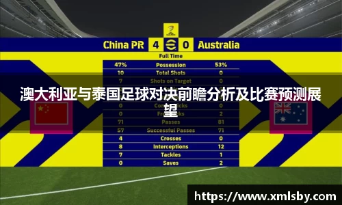澳大利亚与泰国足球对决前瞻分析及比赛预测展望